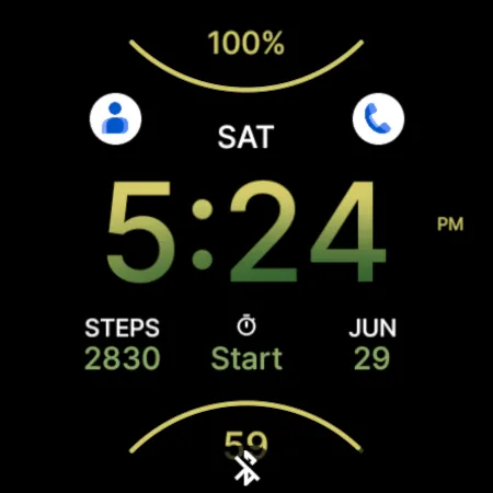 Sporty Army Green Watch Face screenshot 5