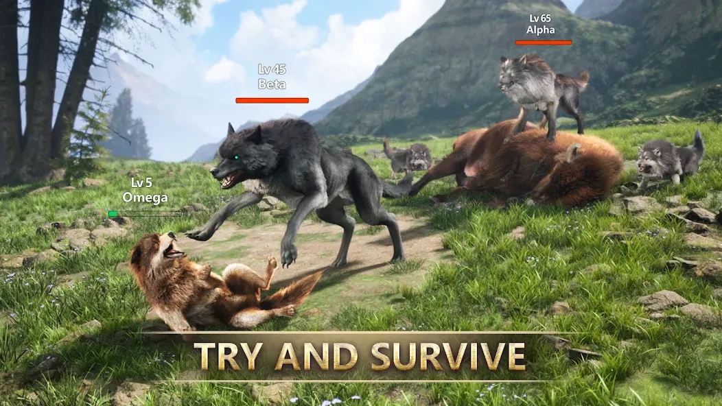 Wolf Game: Wild Animal Wars screenshot 1