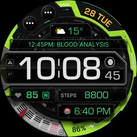 MD316 Digital Watch Face screenshot 14