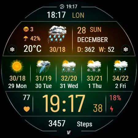 VF02 Weather Inform Watch Face screenshot 31