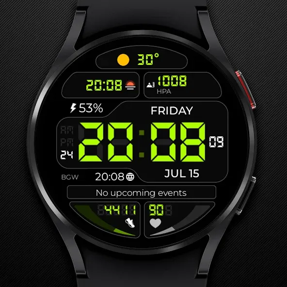 Chester Digilight watch face screenshot 3
