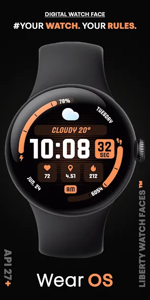 MARATHON Digital Watch Face screenshot 2
