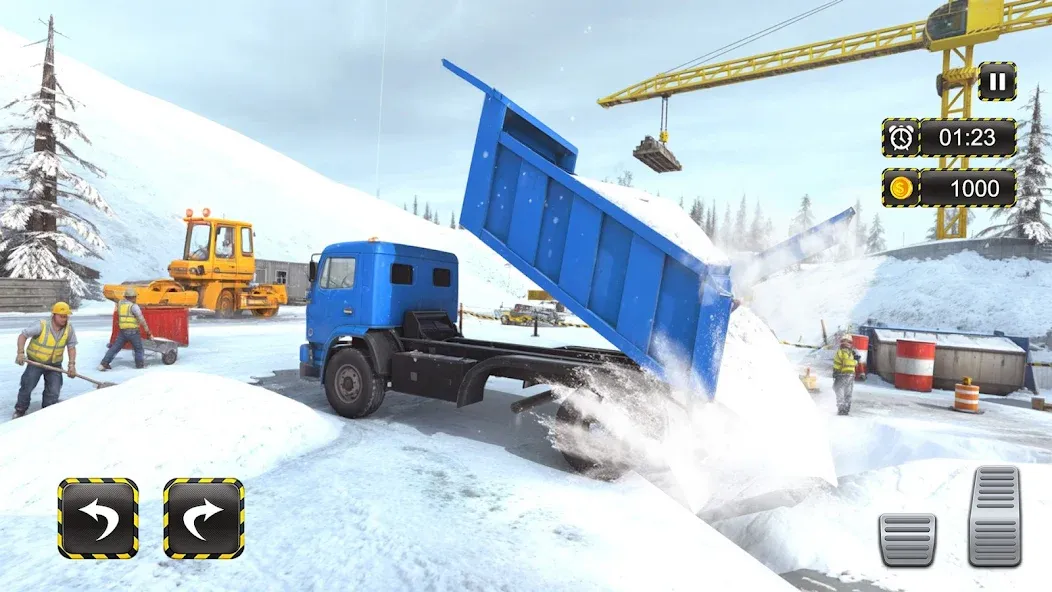 Snow Excavator Crane Simulator screenshot 2