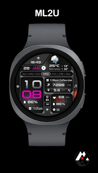 ML2U 380 Tactical Watch Face screenshot 6