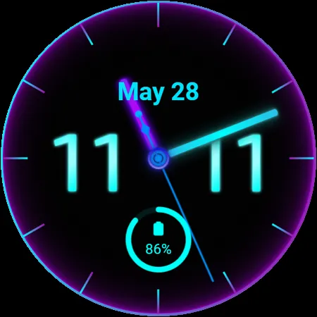 Neon Pulse Anime Watch Face screenshot 11