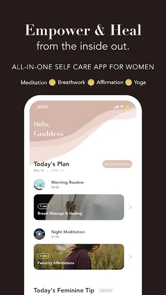 Goddess: Self Care, Wellbeing screenshot 25