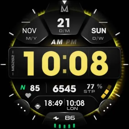 MD282 3D Digital watch face screenshot 10