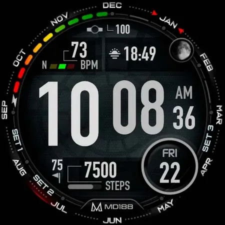MD188 - Digital watch face screenshot 9