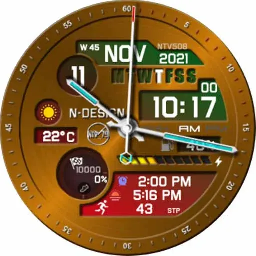 NTV508 - Hybrid W watch face screenshot 30