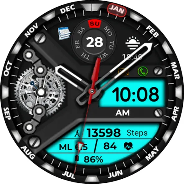 Animated FS W250 Watchface screenshot 8