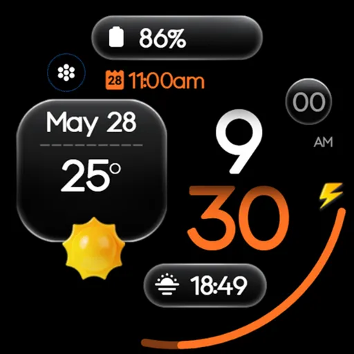 OMG 455 - Modern Watch Face screenshot 25