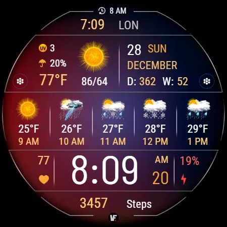 VF02 Weather Inform Watch Face screenshot 30