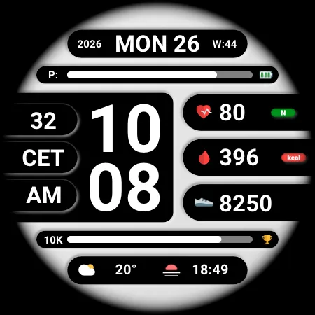 DADAM119: Digital Watch Face screenshot 22