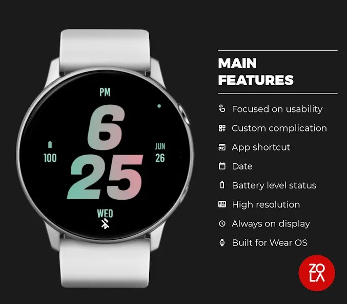 Pastel Bold Watch Face screenshot 2