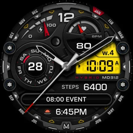 MD312 Analog watch face screenshot 12