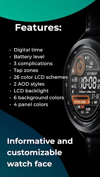 Chester Retro watch face screenshot 8