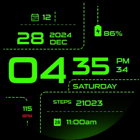 Dotline - Dark Watch Face screenshot 20