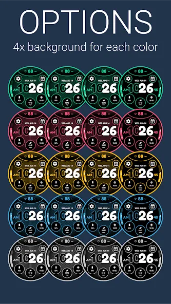 Grid Watch Face by HuskyDEV screenshot 3