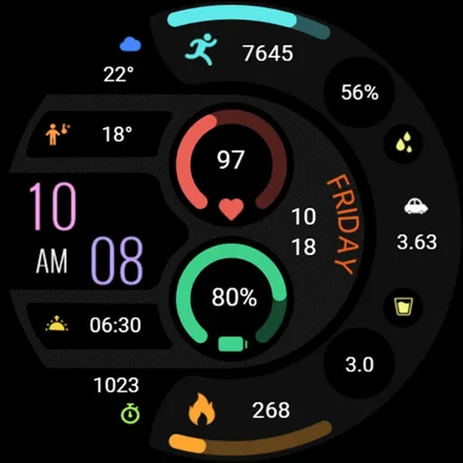 【Digital】Half Arc Widget screenshot 8