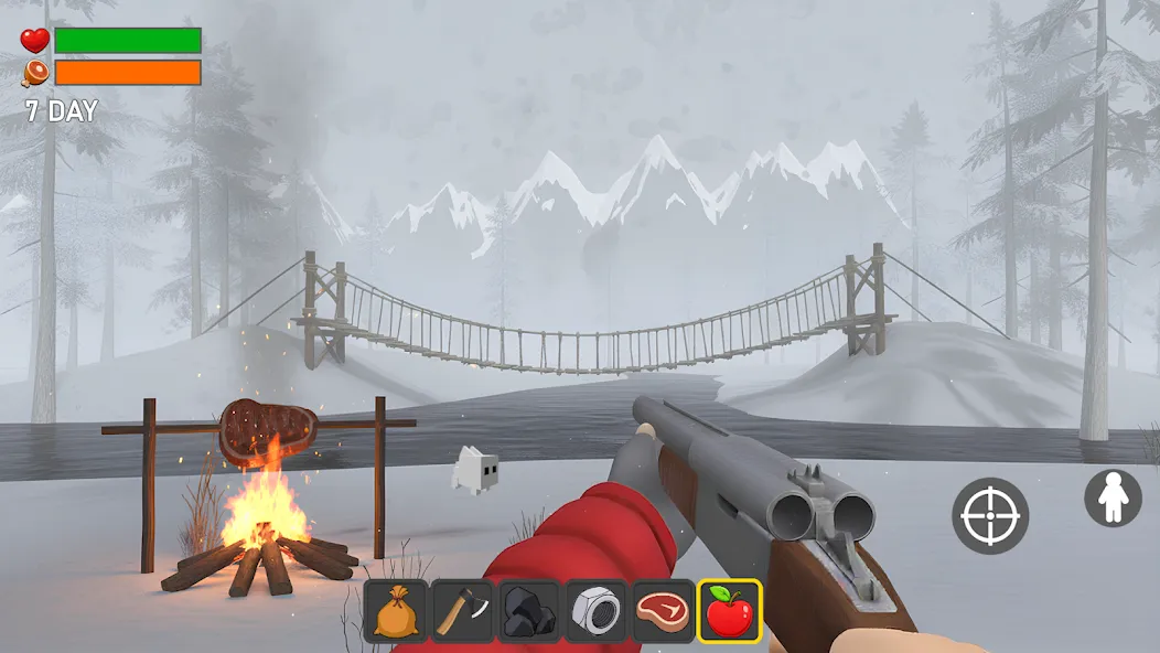 Forest night survival: Bigfoot screenshot 1