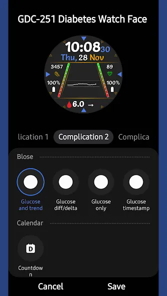 GDC-251 Diabetes Watch Face screenshot 4