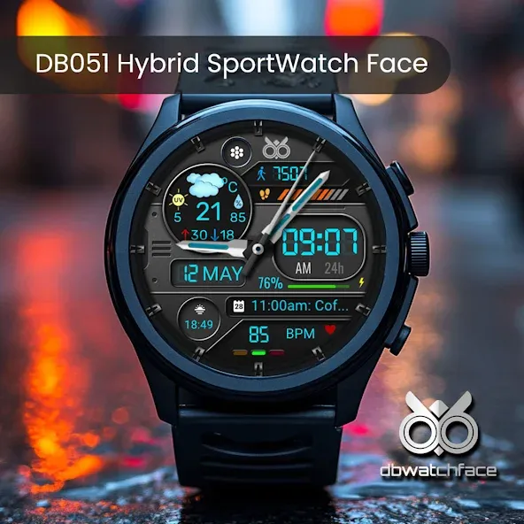 DB051 Hybrid Sport Watch Face screenshot 3