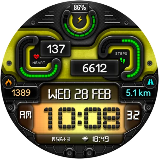 Digital BUBAS URX17 Watch face screenshot 19
