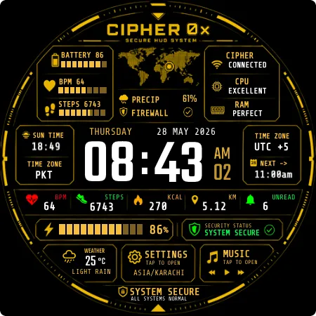 Cipher 0̸x Watch Face screenshot 10