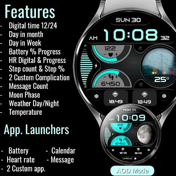Lunar Moon Phase Digital ECO45 screenshot 8