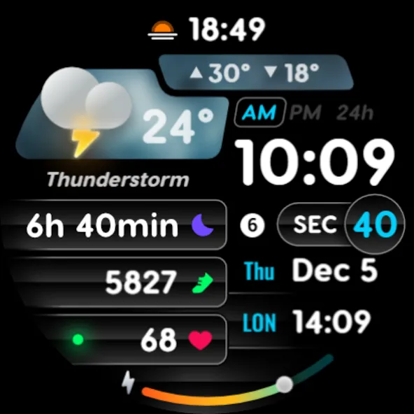 PRADO 72 Weather Watch Face screenshot 10