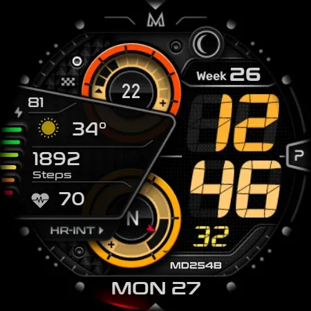 MD254B Digital watch face screenshot 25