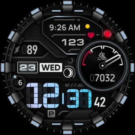 SH026 Watch Face, WearOS watch screenshot 14