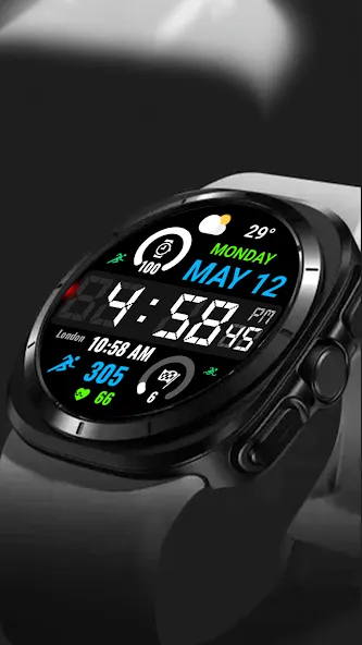 Big Bold Digital WearOS NTV584 screenshot 3