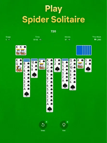Spider Solitaire screenshot 8