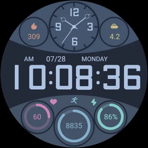 Blue Color Layer For Wear OS screenshot 29