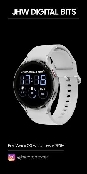 JHW Digital Bits: Watch face screenshot 1