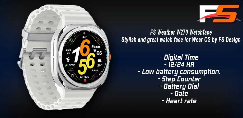 FSW270 Digital Watchface screenshot 1