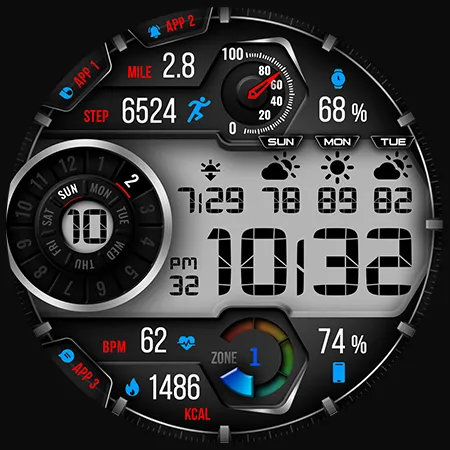 PER12 Digital Watch Face screenshot 41