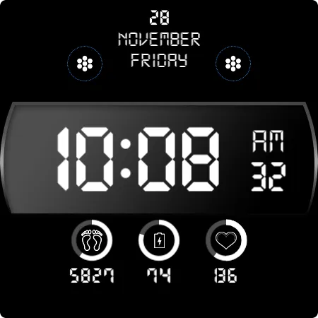 Key WF103 Digital Watch Face screenshot 25