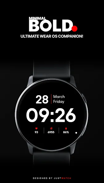 Minimal BOLD - Watch Face screenshot 1