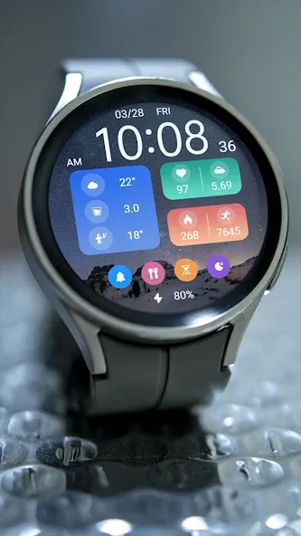 Starry Night Widget ZKin Watch screenshot 4