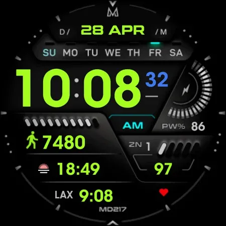 MD217 Digital watch face screenshot 33