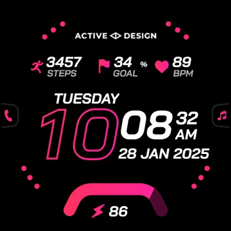 Rush: Digital Watch Face screenshot 27