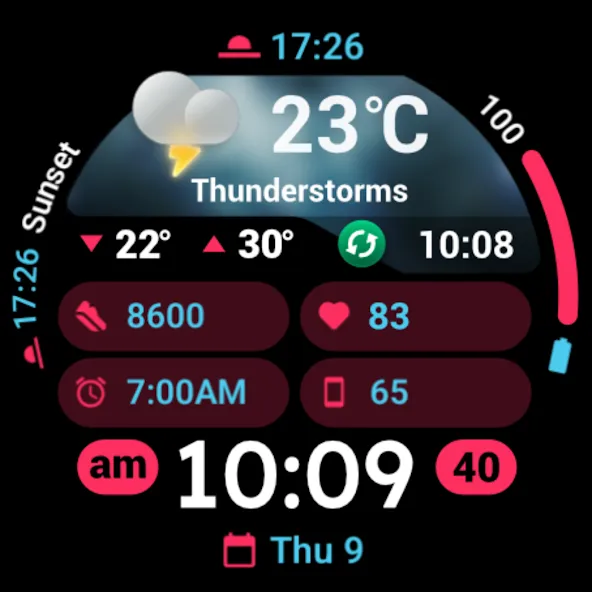 PRADO 95 Weather Watch Face screenshot 11