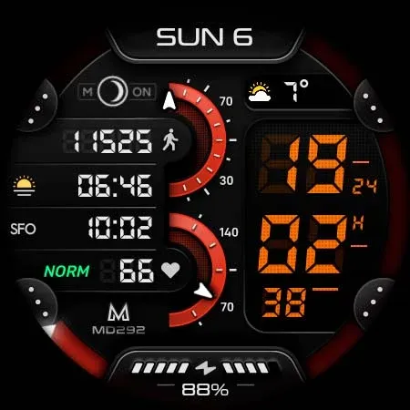 MD292 Digital watch face screenshot 23