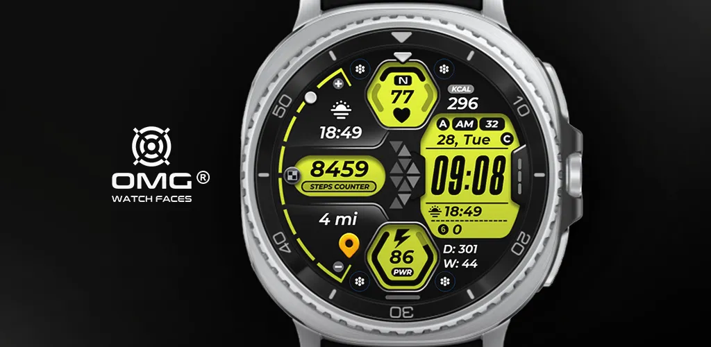 Hybrid Watch Face OMG 318 screenshot 1