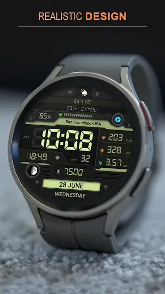 WFP 052 Digital watch face screenshot 6