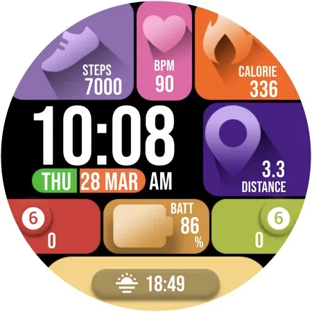 Colorful Tiles - Watch face screenshot 7