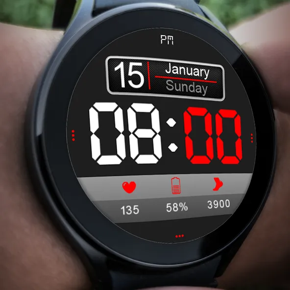 Digital Watch Face Key 014 screenshot 5