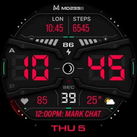 MD233B Digital watch face screenshot 36